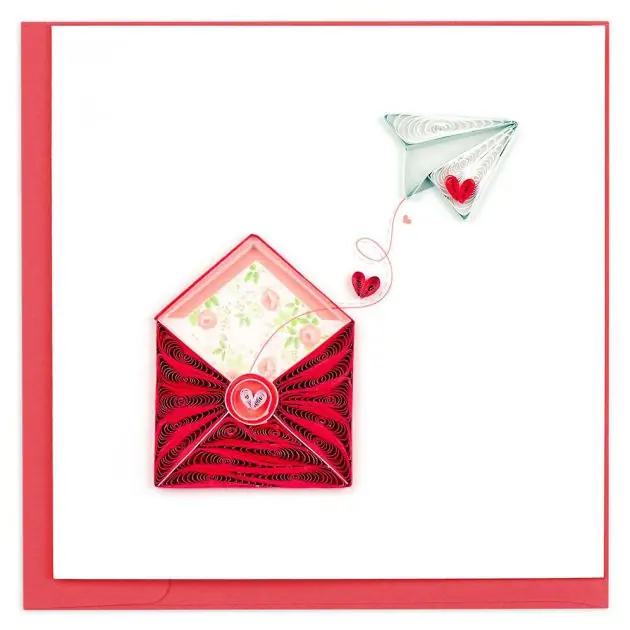 Latest Quilling Love Letter Valentine Card