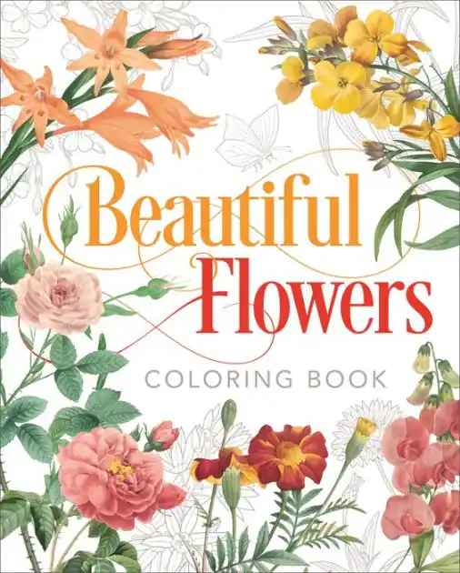 Beautiful Flowers Coloring Book No Minimum Order
