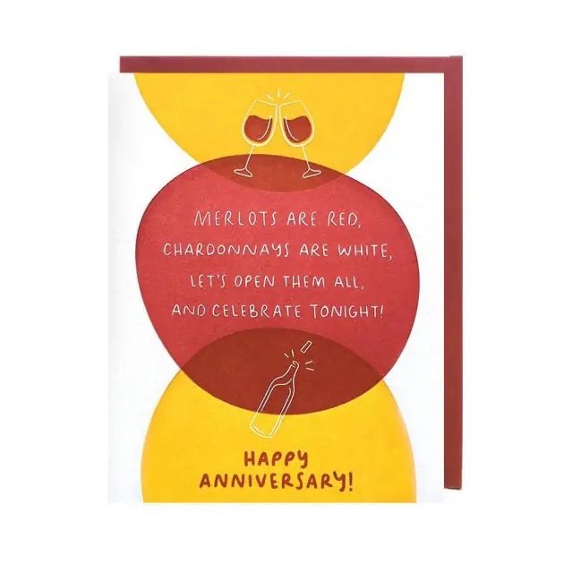 Celebrate Wine Anniversary Card Bulk Order