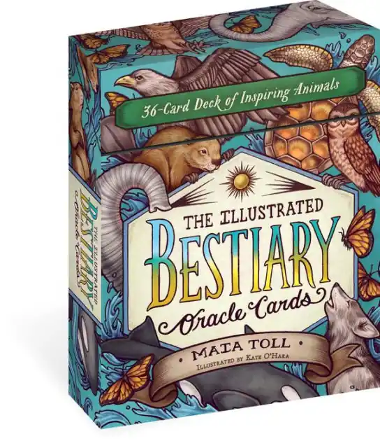 Reduced Price The Illustrated Bestiary Oracle Cards: 36-Card Deck of Inspiring Animals