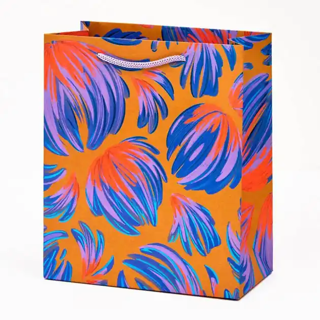 Floral Feather Medium Gift Bag Markdown